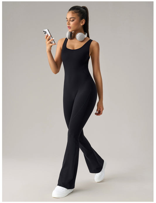 Combinaison Fitness Femme Dos Nu -Sport-Yoga-extérieur